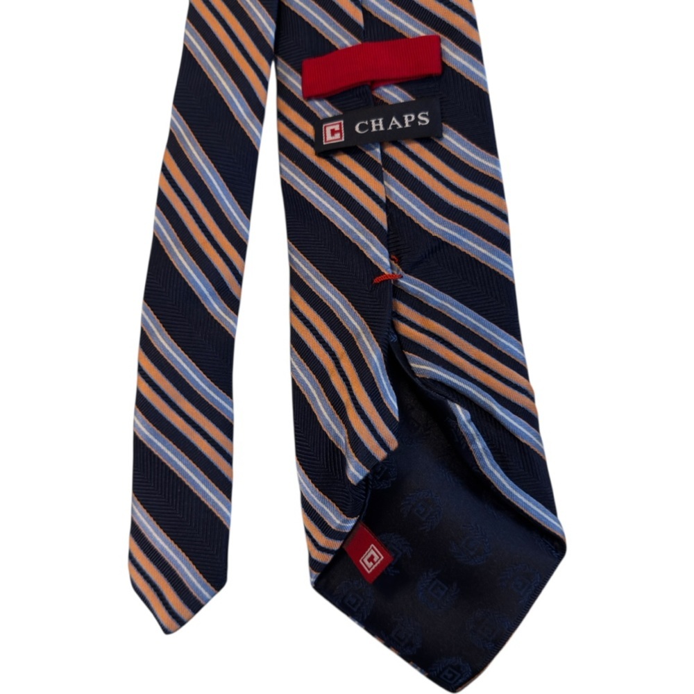 🌺𝐂𝐇𝐀𝐏𝐒 𝐍𝐀𝐕𝐘 𝐎𝐑𝐀𝐍𝐆𝐄 𝟏𝟎𝟎% 𝐒𝐈𝐋𝐊 𝐓𝐈𝐄 - Picture 5 of 6